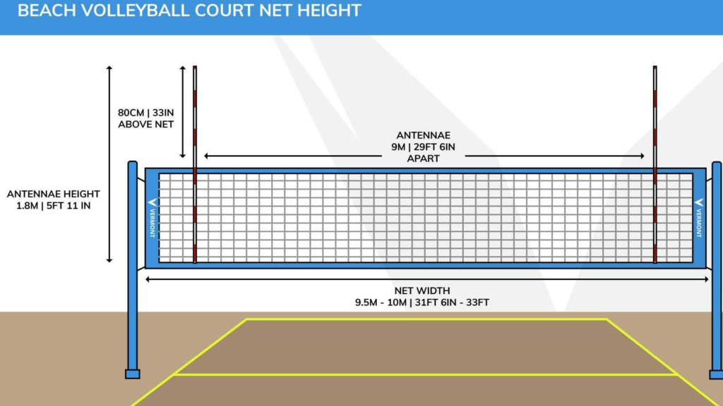バレーボールネットの高さ