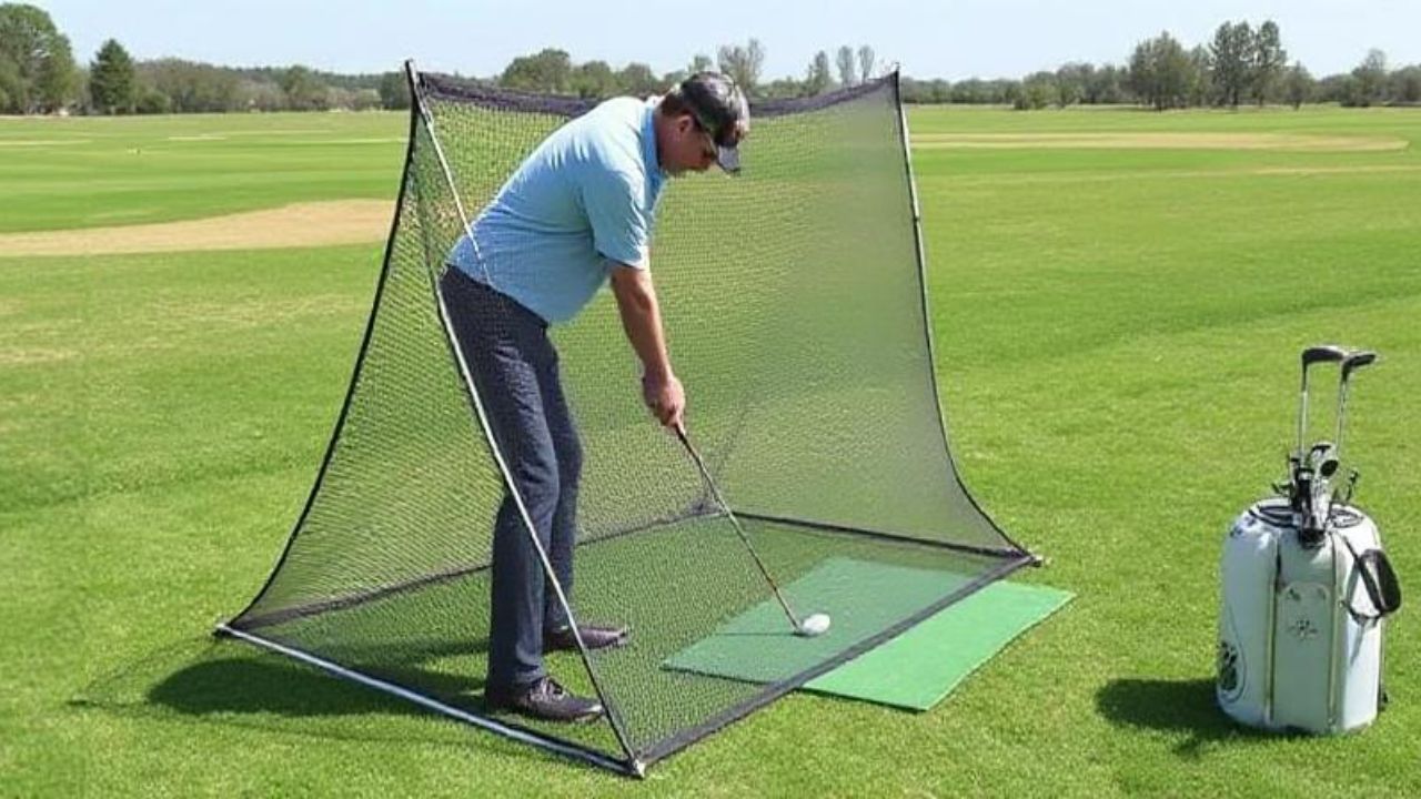 Pop-Up Golf Practice Net for Chipping and Driving