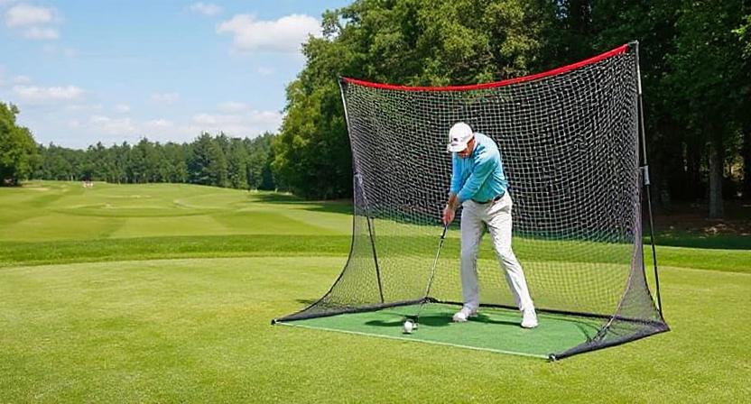 Rete pop-up per esercitazioni di golf