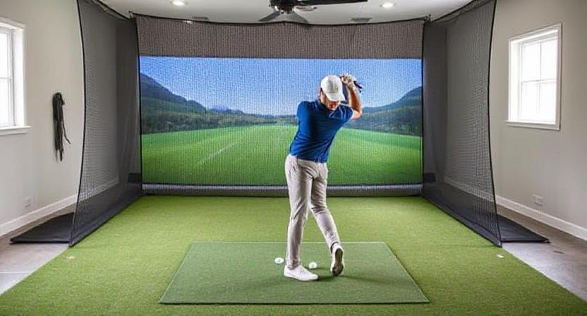 Indoor Golf Practice with Golf Nets for Garage